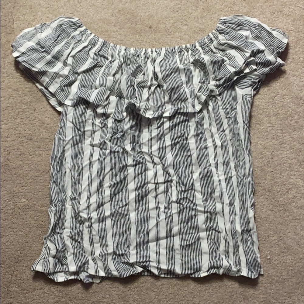 ruffle off the shoulder top